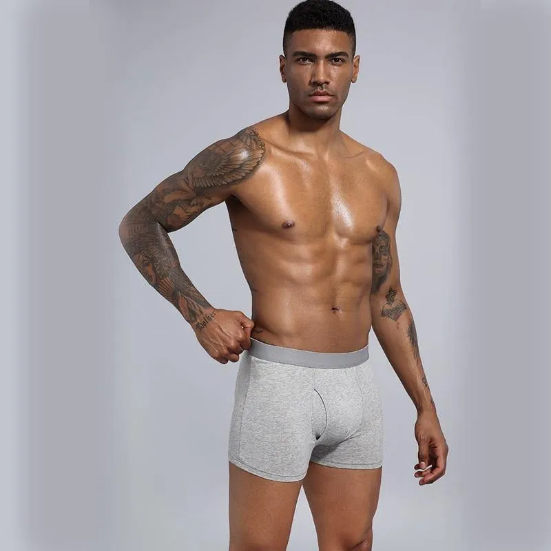 Men's Boxers European Size Underwear Cotton Breathable Shorts Boxers Underpants