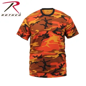 MEN'S COLORED CAMO T-SHIRT - SAVAGE ORANGE CAMO