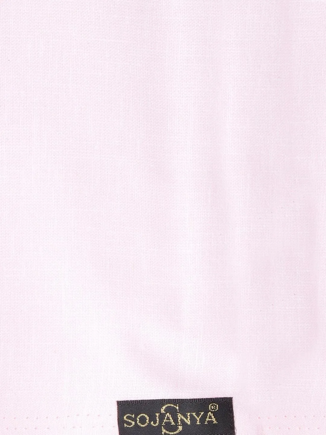 Men's Cotton Blend Pink Shirt (2.25 M) & Black Trouser (1.2 M) Unstitched Fabric Combo - Sojanya