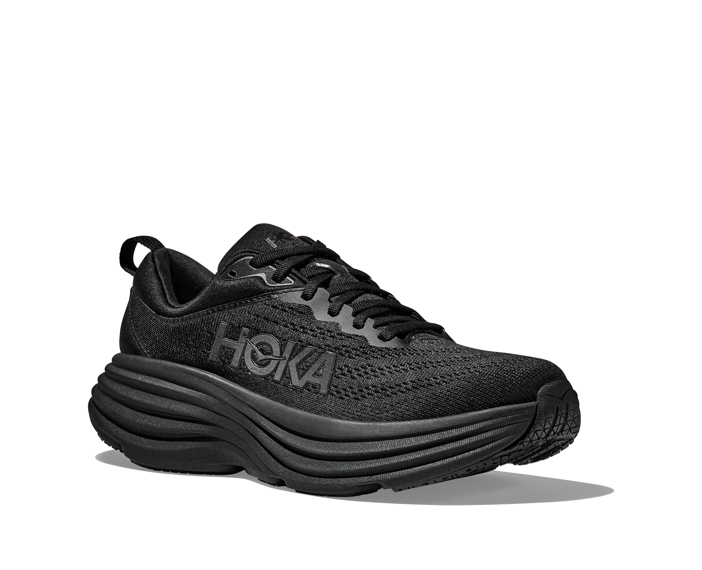 Men's Hoka Bondi 8 Color: Black/Black (EXTRA WIDE WIDTH)