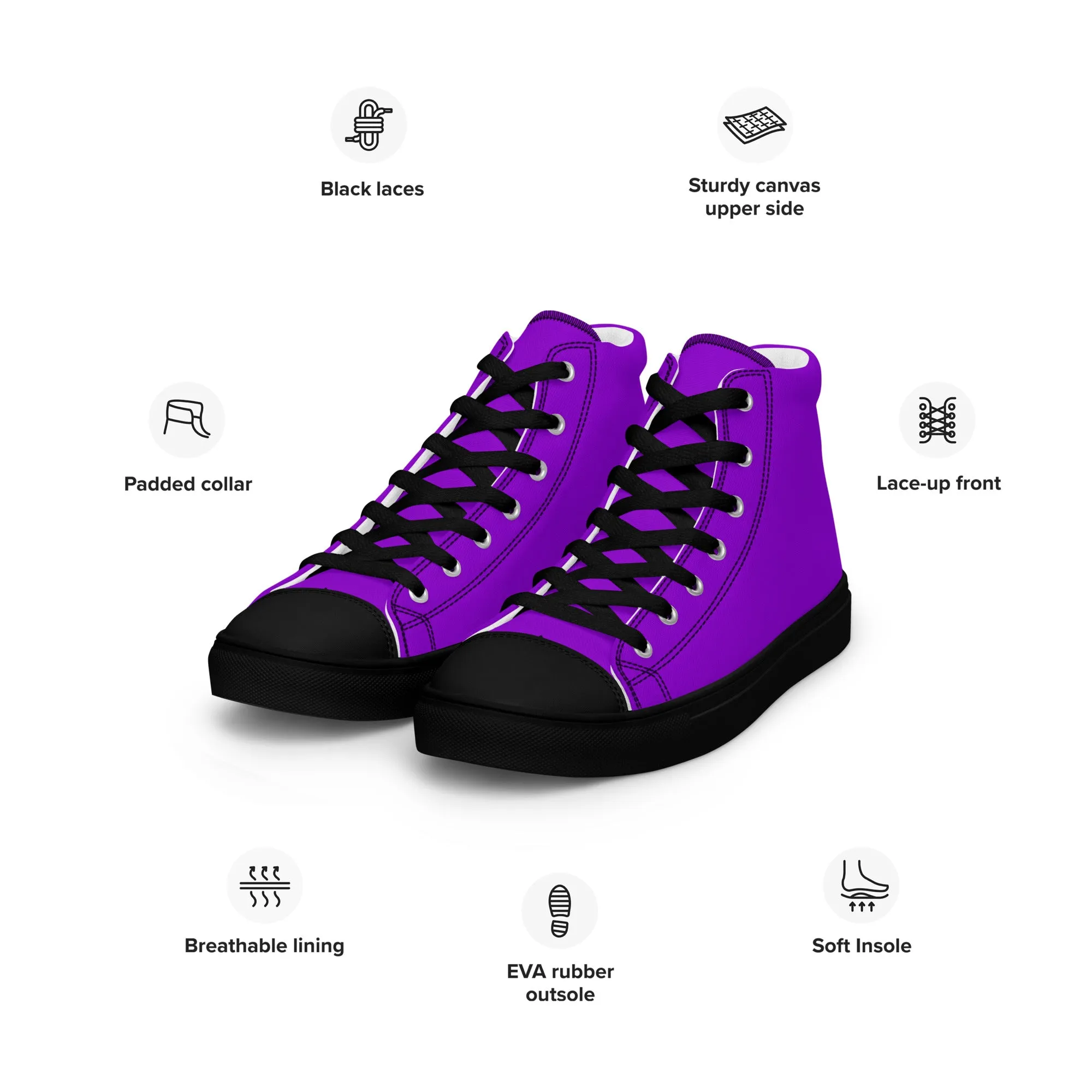 Men's Purple High Top Shoes