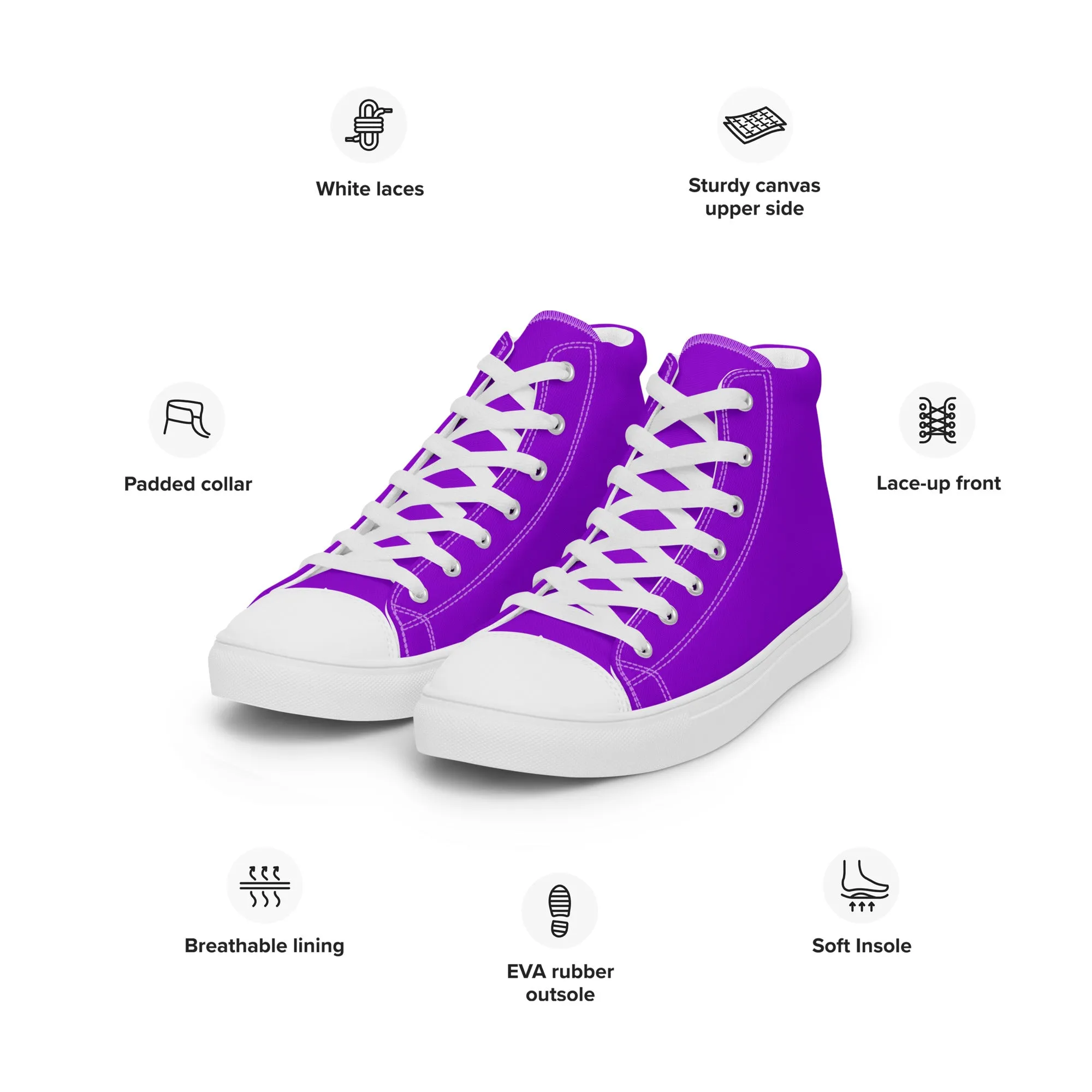 Men's Purple High Top Shoes