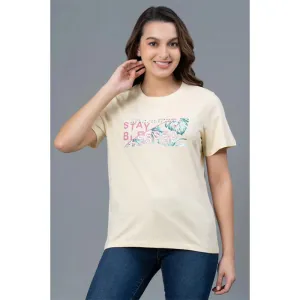 Mode by RedTape Casual Cotton T-Shirt for Women | Comfortable Round Neck Cotton T-Shirt