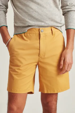 Mustard stretch men chino shorts