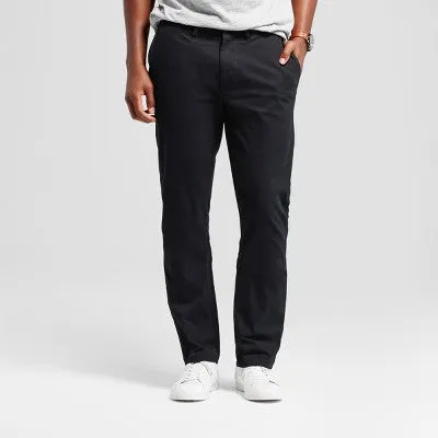 New - Men's Every Wear Athletic Fit Chino Pants - Goodfellow & Co Black 36x30