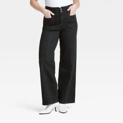 New - Women's High-Rise Tailored Wide Leg Jeans - Universal Thread