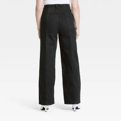 New - Women's High-Rise Tailored Wide Leg Jeans - Universal Thread