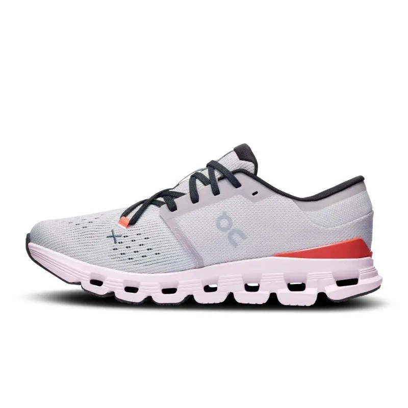 On Women's Cloud X 4 - Silver/Flame