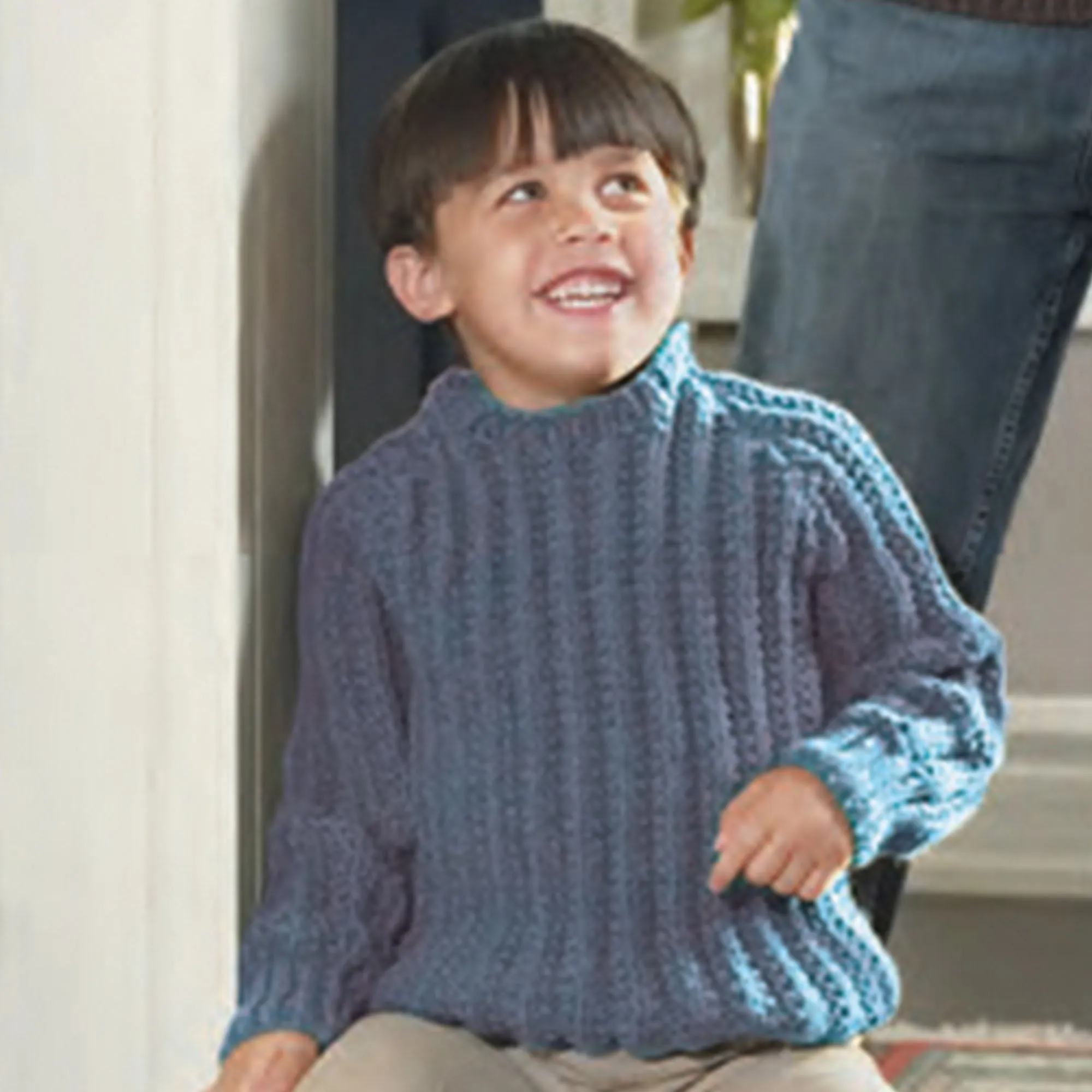 Patons Knit Outdoor Sweater For Child