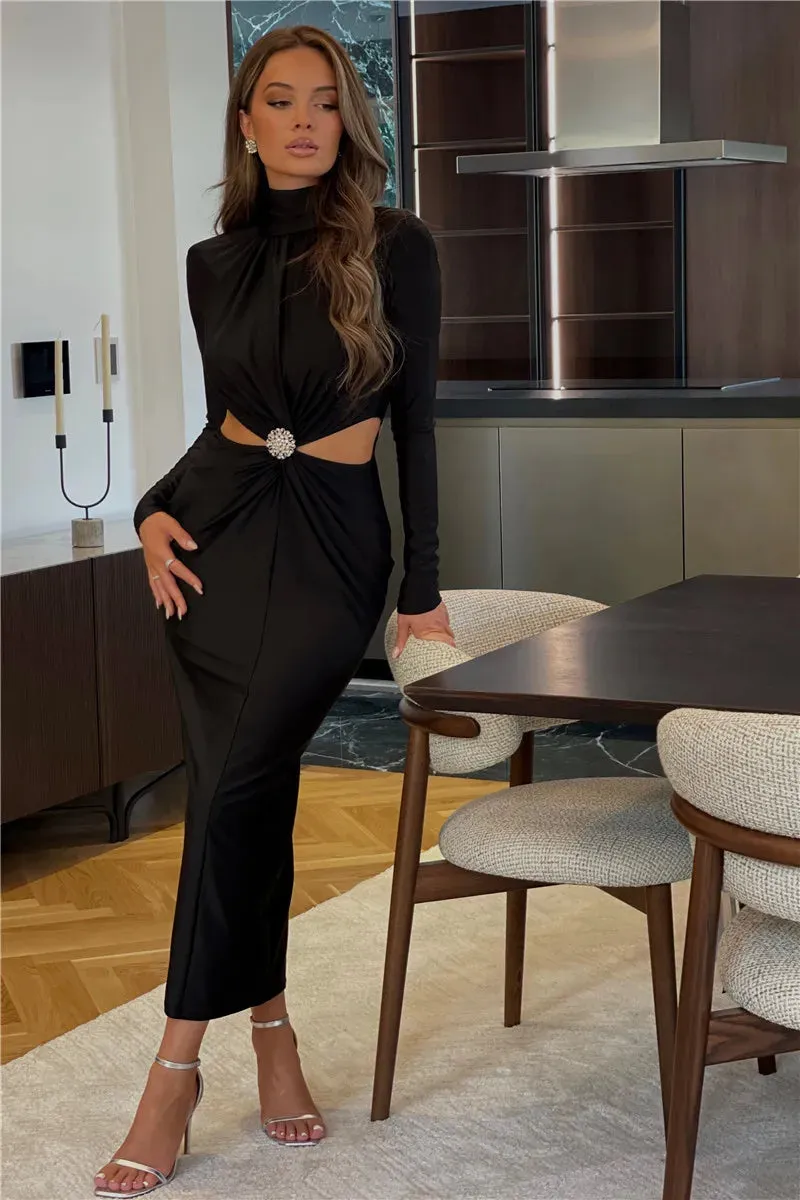 Sexy Maxi Dress For Women Long Sleeve Dress