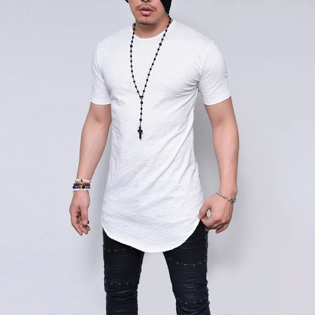 Short sleeve t shirt GRAIN Slub cotton tshirt men