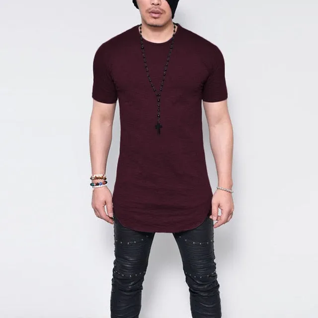 Short sleeve t shirt GRAIN Slub cotton tshirt men