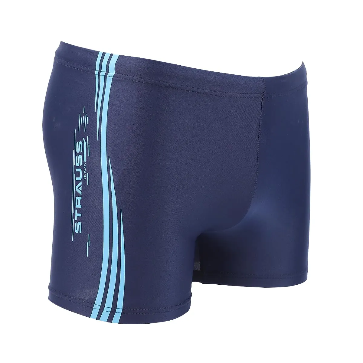 STRAUSS Swimming Shorts | Swimming Trunks for Men & Boys | Easily Adjustable, Breathable & Quick Drying Shorts | Size: M, Blue