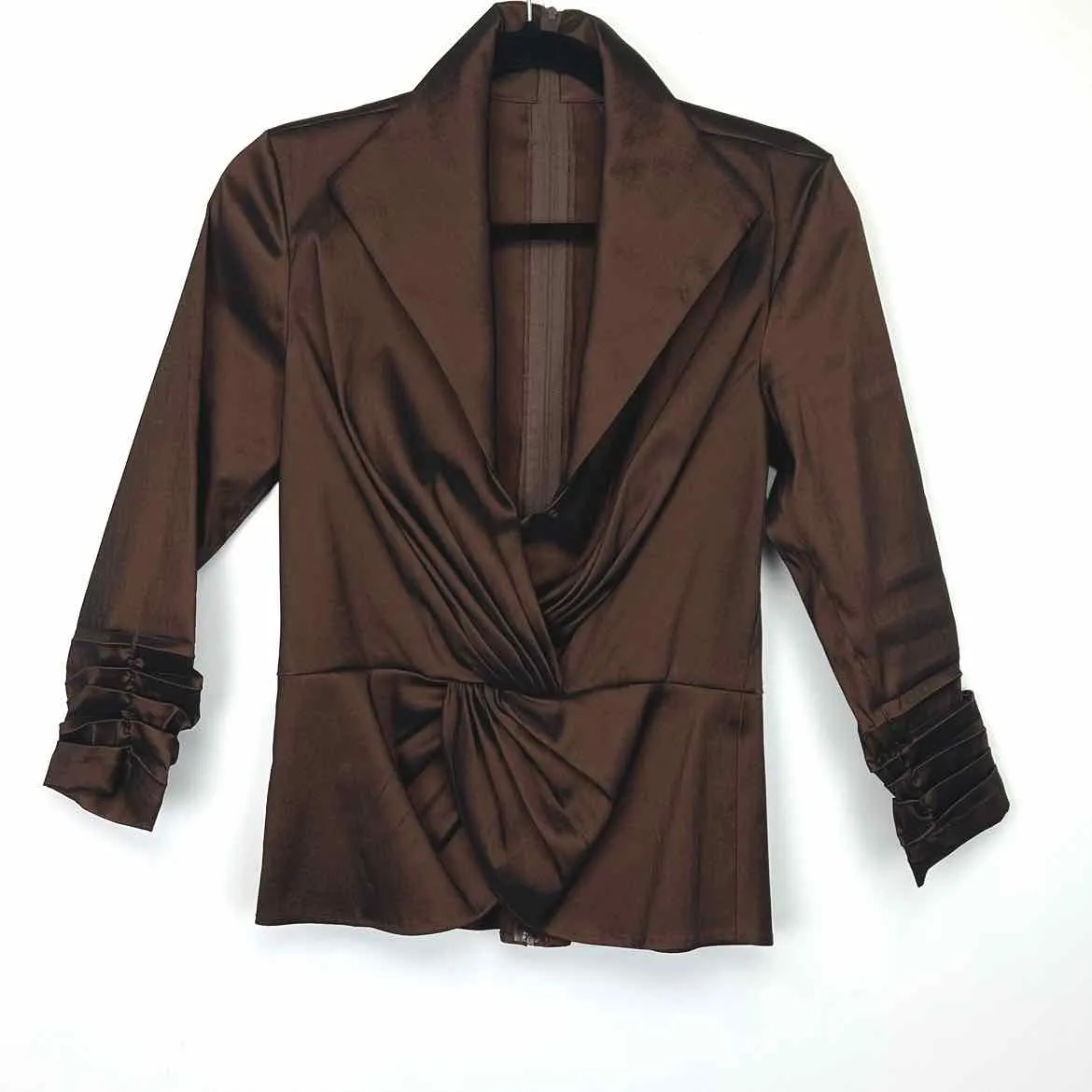 TADASHI Poly Solid Women's Tops Women Size 6 Bronze Top