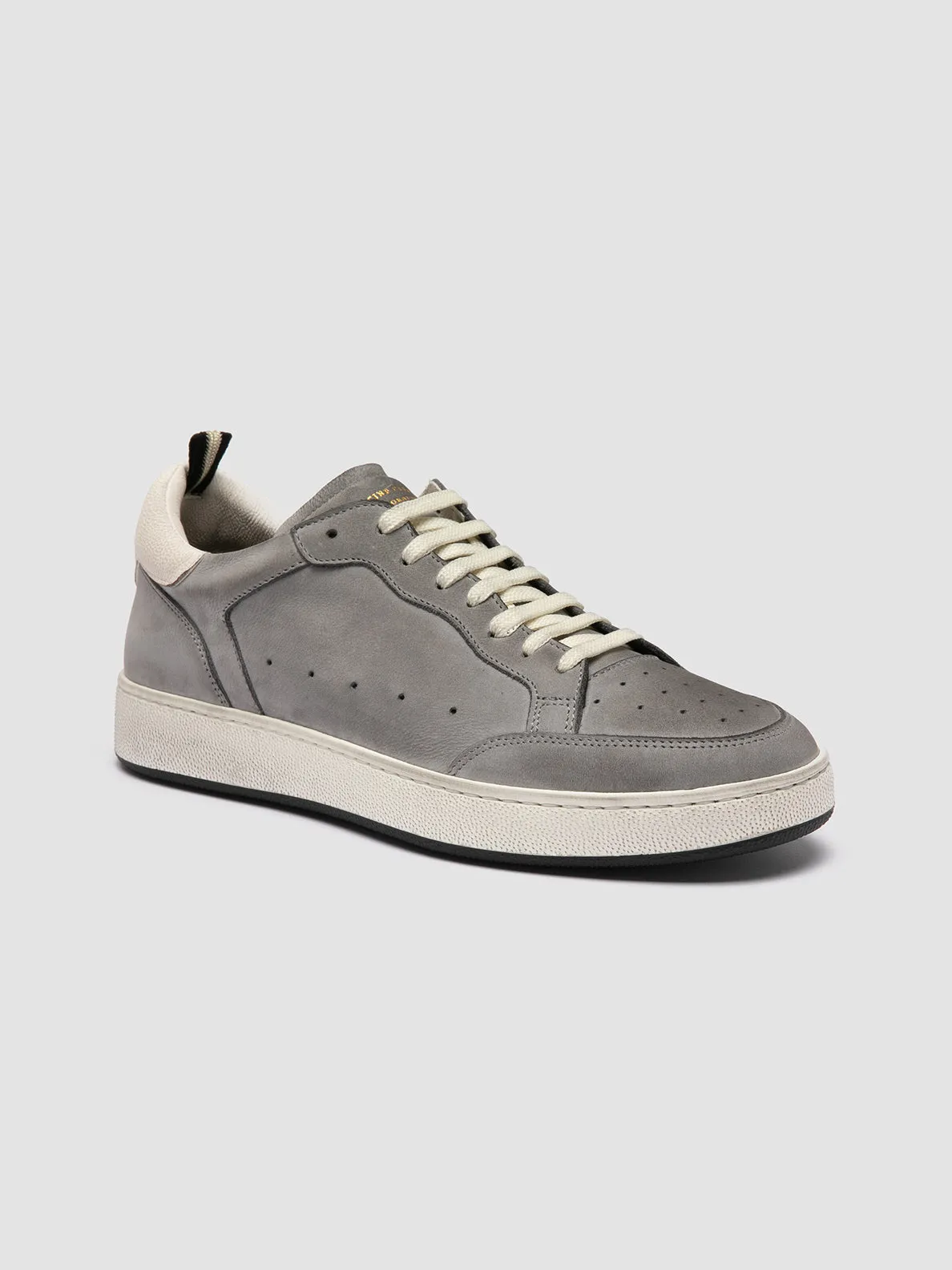 THE ANSWER 002 - Grey Leather and Suede Low Top Sneakers