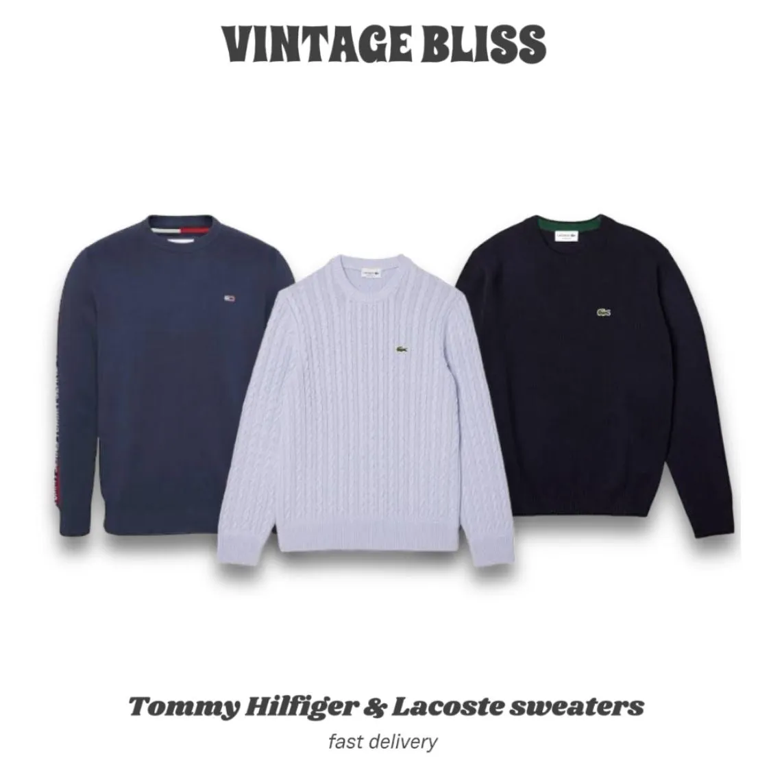 Tommy And Lacoste Sweaters