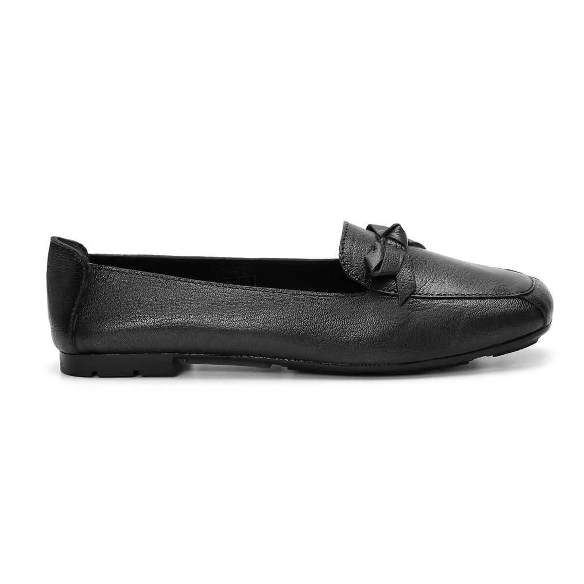 Trendy Leather Bow Flat Square Toe Loafers for Women LG-35