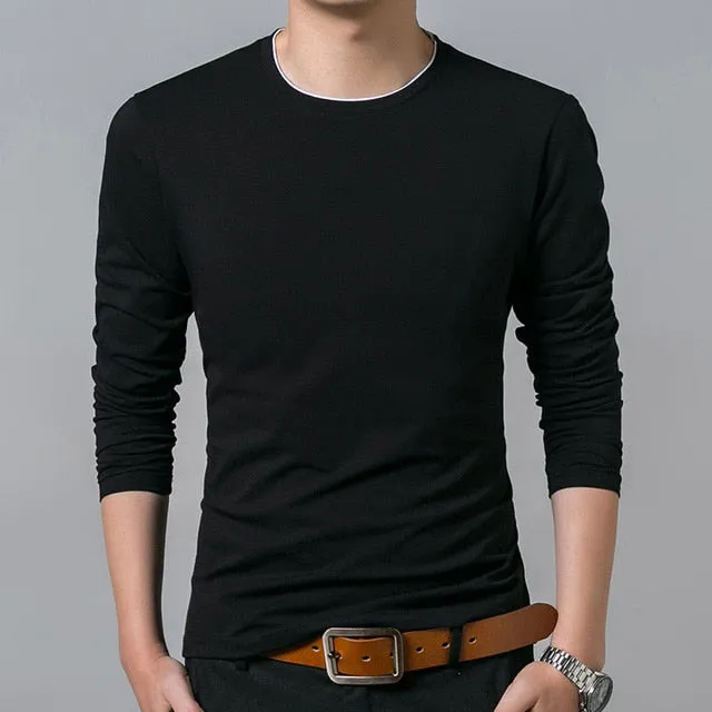 Trendy Street Style Slim Fit Solid Color Long Sleeve Shirt