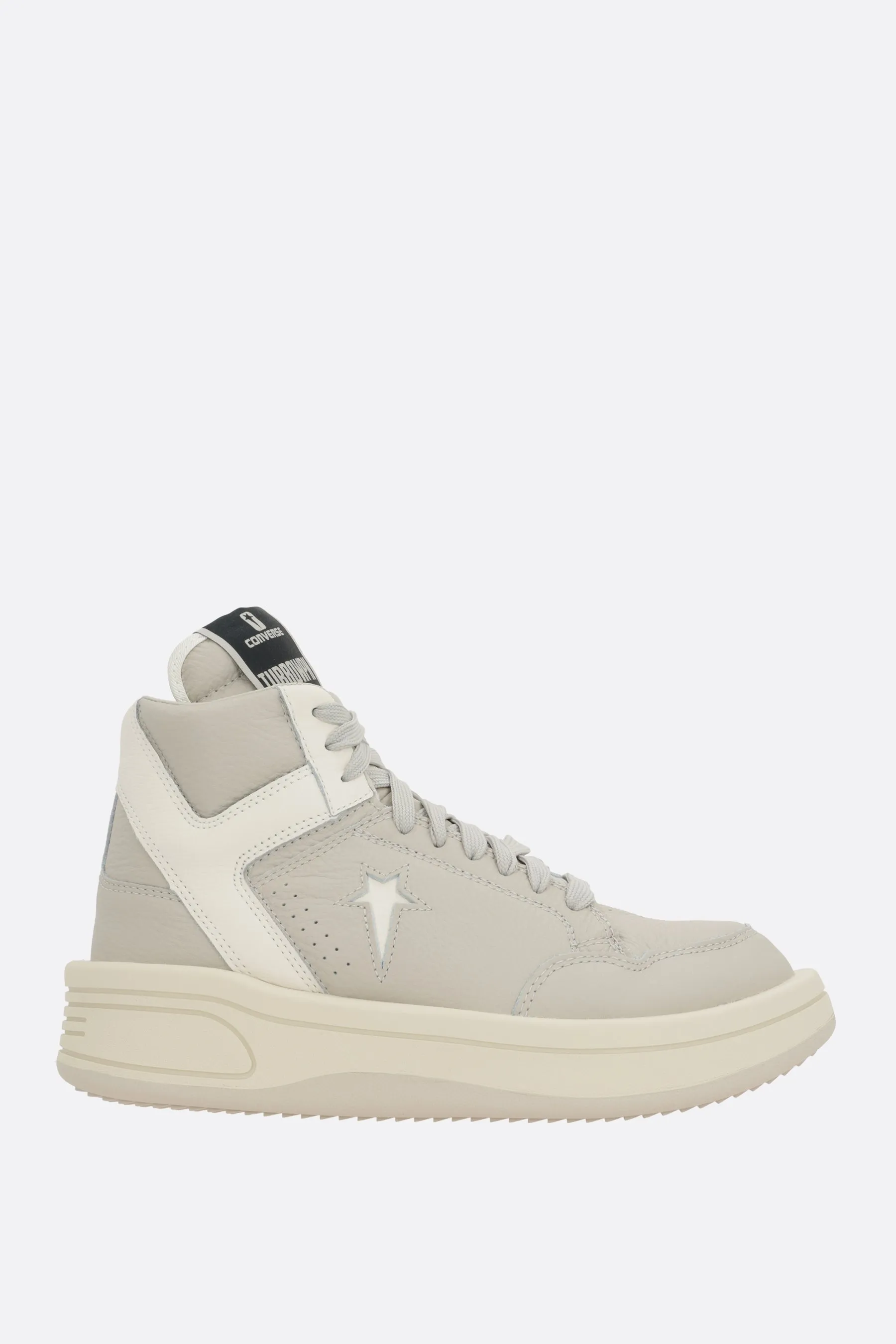 Turbowpn high-top sneakers in grainy leather