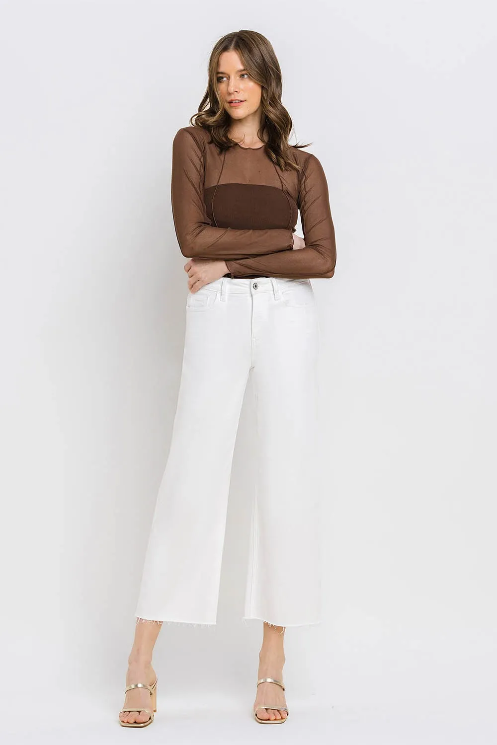 Vervet High Rise Crop Wide Leg Jean