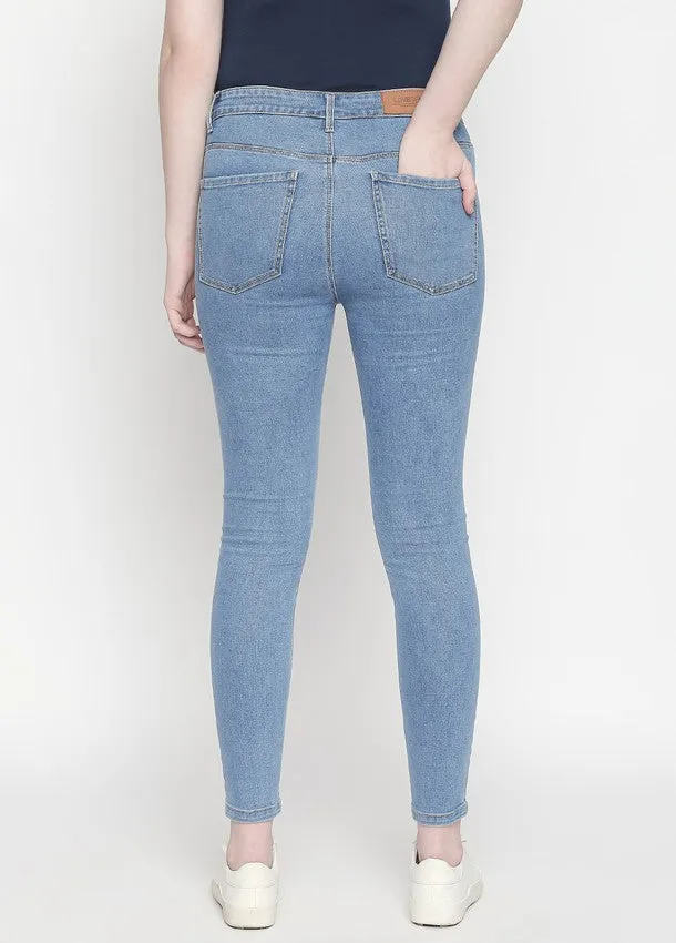 Vienna High Waist Jeans With Four Buttons