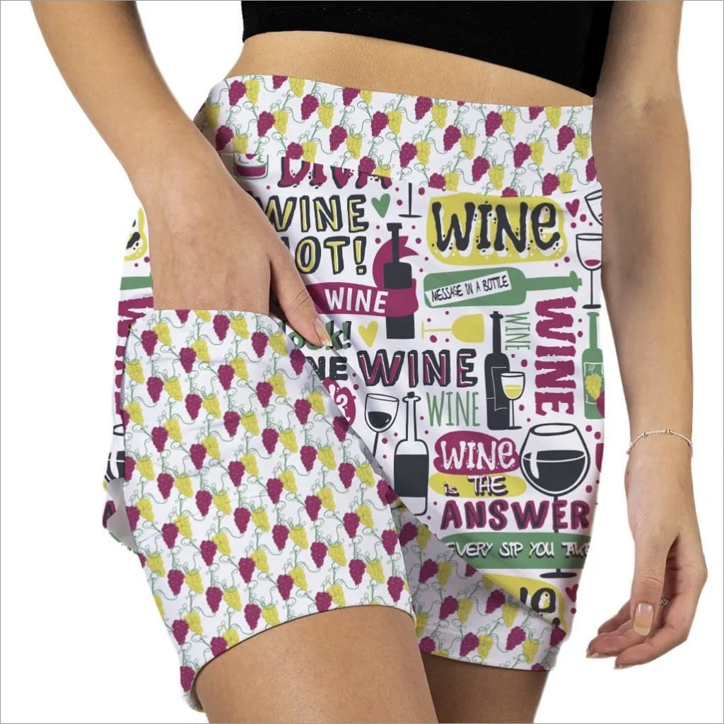 WINE NOT GOLF SKORT