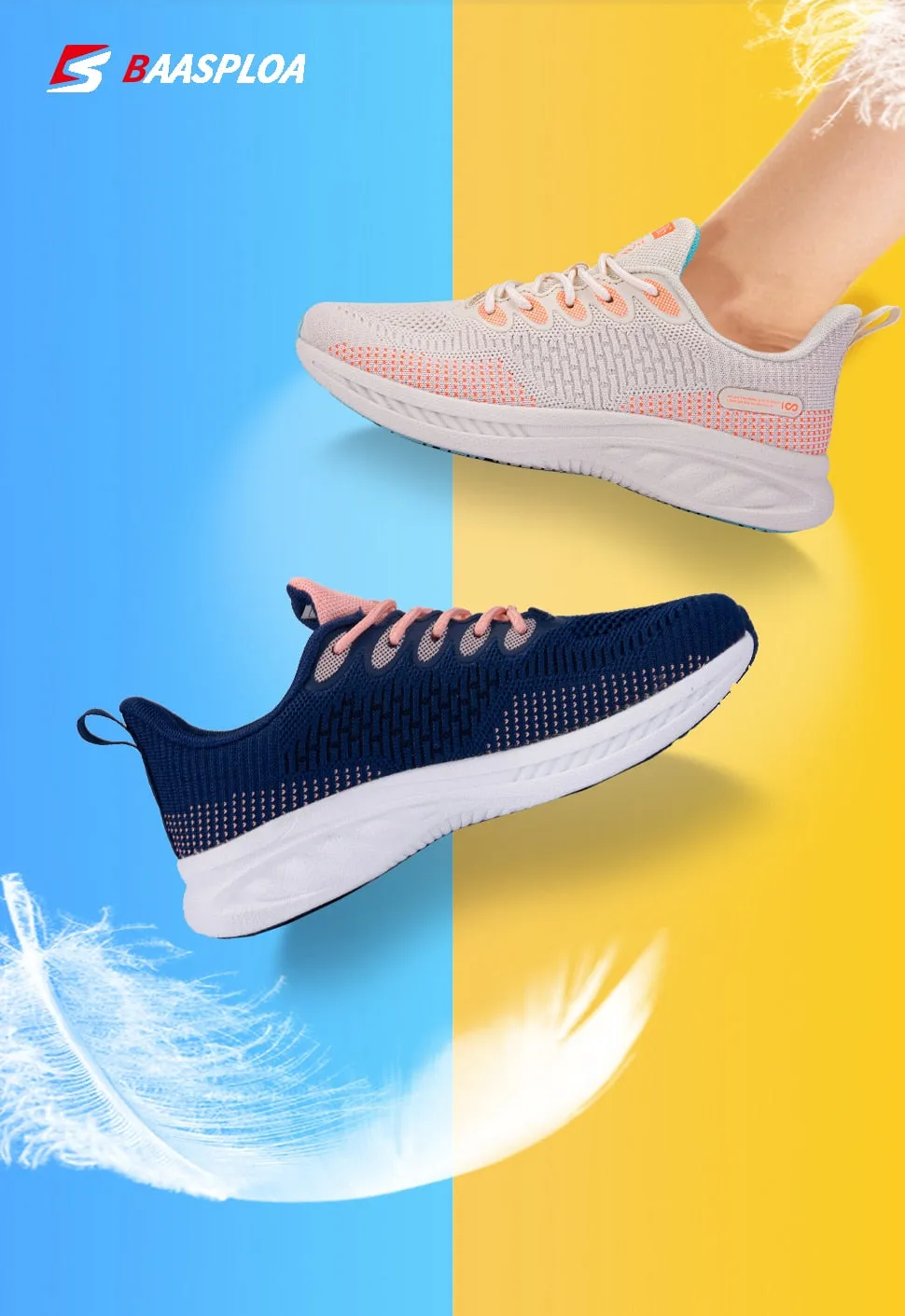 Women's Fashion Sneaker Light Knit Running Shoes Yoga Gym Tennis Sneaker Comfortable Walking Shoes