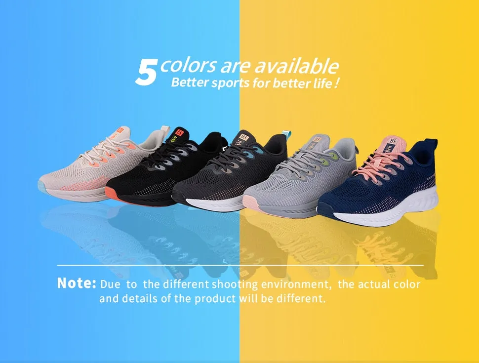 Women's Fashion Sneaker Light Knit Running Shoes Yoga Gym Tennis Sneaker Comfortable Walking Shoes