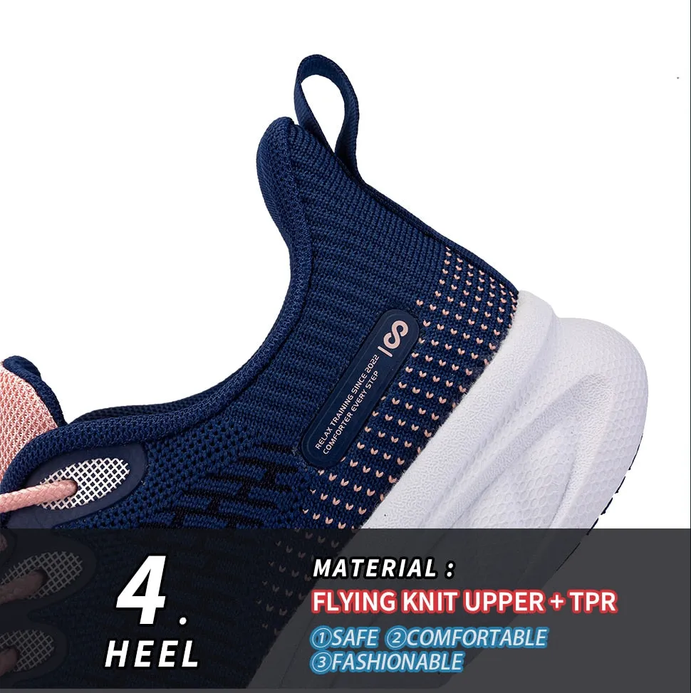 Women's Fashion Sneaker Light Knit Running Shoes Yoga Gym Tennis Sneaker Comfortable Walking Shoes