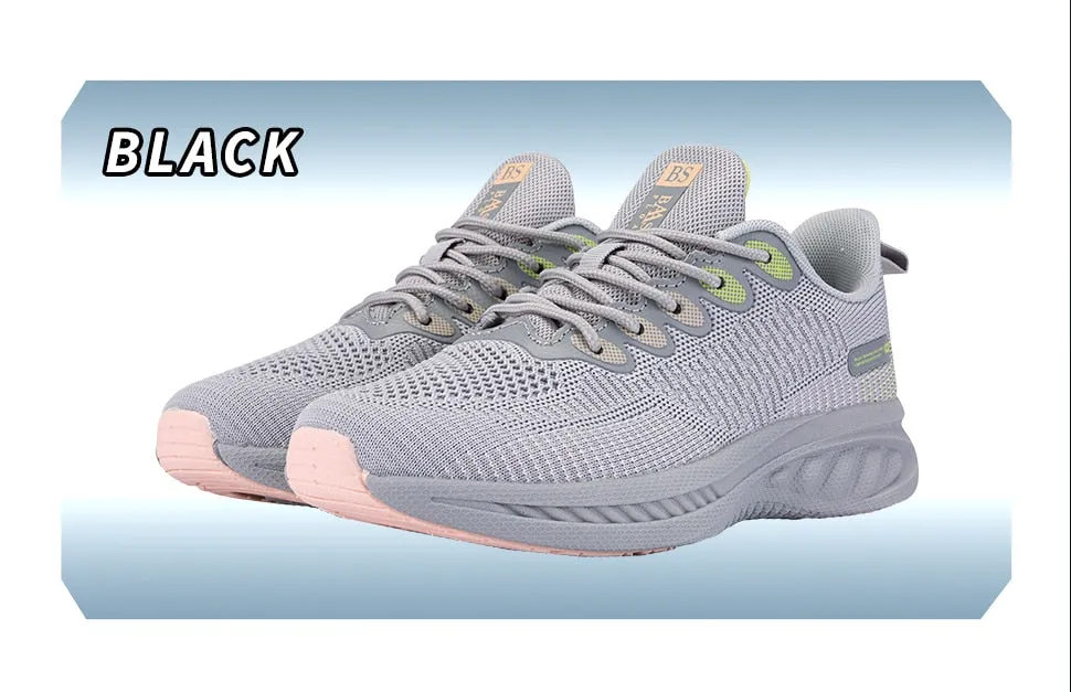 Women's Fashion Sneaker Light Knit Running Shoes Yoga Gym Tennis Sneaker Comfortable Walking Shoes