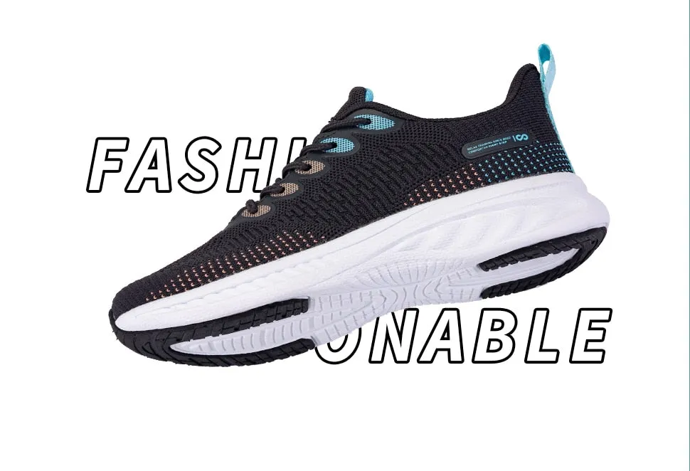 Women's Fashion Sneaker Light Knit Running Shoes Yoga Gym Tennis Sneaker Comfortable Walking Shoes