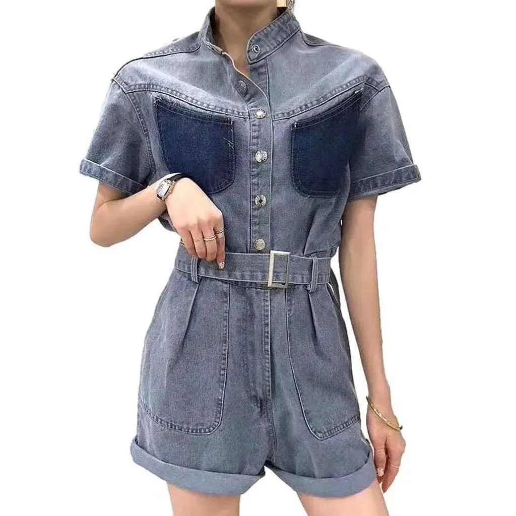 Y2k denim jumpsuit for women