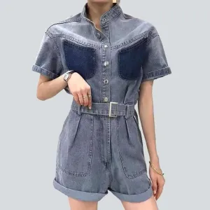 Y2k denim jumpsuit for women