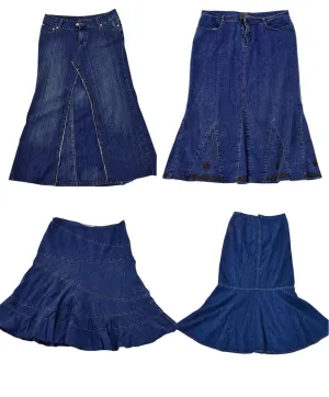 Y2K Denim Maxi Skirts